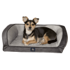 Gel Memory Foam Quilted Ortho Couch Dog Bed, Small, Grey