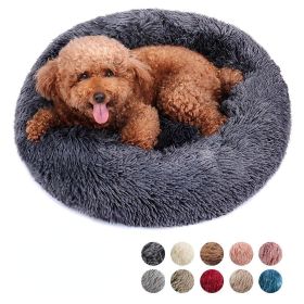 Soft Dog Bed Cat Beds Cat Sleeping Plush Mat Cushion Kitten Nest Sofa Kennel For Puppy Colorful Fluffy Warm Comfortable Pet Bed (Color: pink)