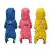 Small dog raincoat; body full surrounding; waterproof poncho pet clothes; with tow holes in the back