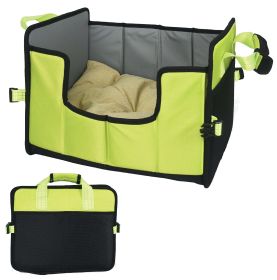 Pet Life 'Travel-Nest' Folding Travel Cat and Dog Bed (Color: green)